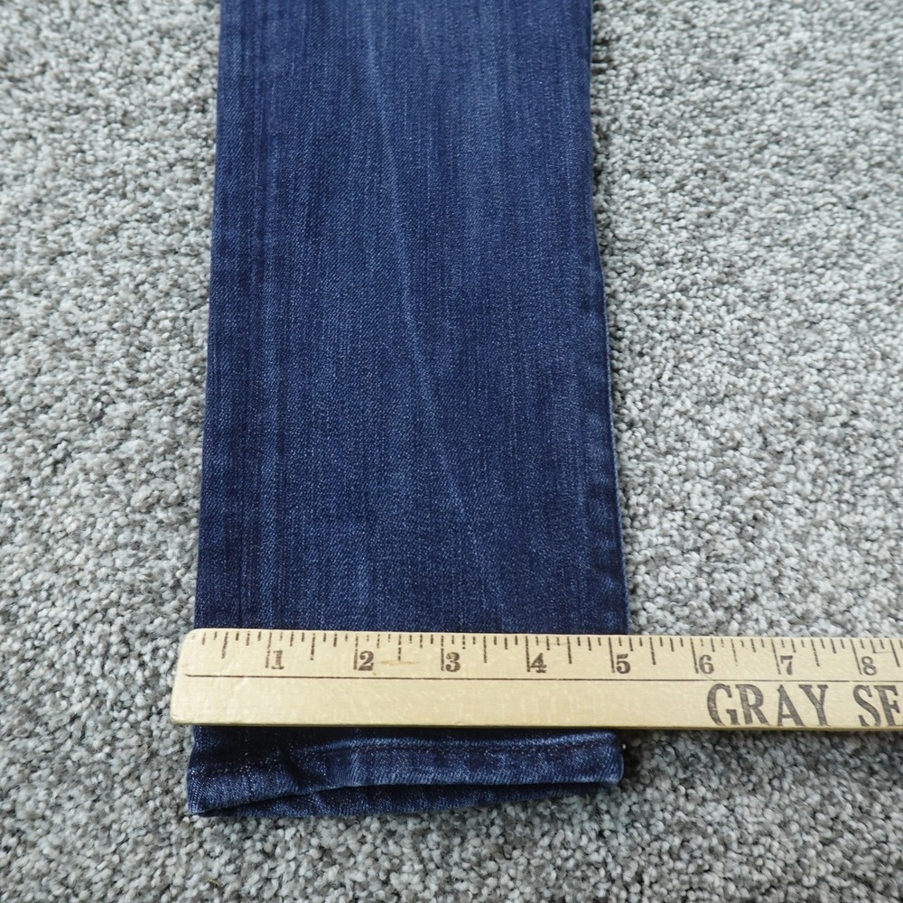 7 For All Mankind Jeans Womens 28 Dark Blue Denim Pants Low Rise Skinny - Picture 2 of 10